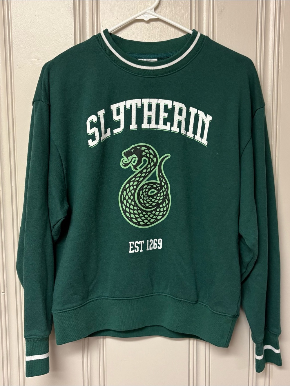Harry Potter Slytherin Universal Studios Japan Sweatshirt Green Sz S 0256